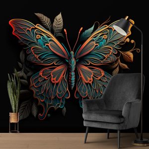 3D Kelebek Dekor Duvar Kağıdı YH-00052