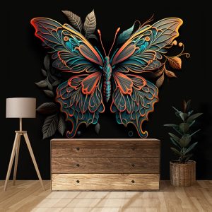 3D Kelebek Dekor Duvar Kağıdı YH-00052