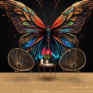 3D Büyüleyici Bir Kelebek Duvar Kağıdı YH-00325