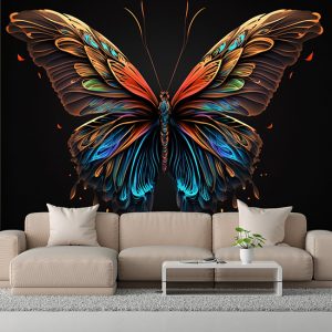 3D Büyüleyici Bir Kelebek Duvar Kağıdı YH-00325