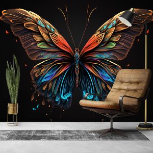 3D Büyüleyici Bir Kelebek Duvar Kağıdı YH-00325