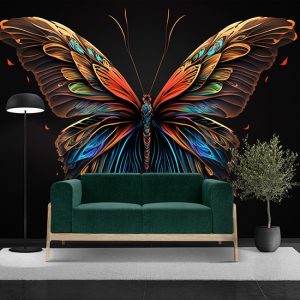 3D Büyüleyici Bir Kelebek Duvar Kağıdı YH-00325