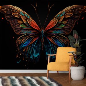 3D Büyüleyici Bir Kelebek Duvar Kağıdı YH-00325