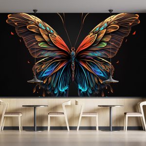 3D Büyüleyici Bir Kelebek Duvar Kağıdı YH-00325