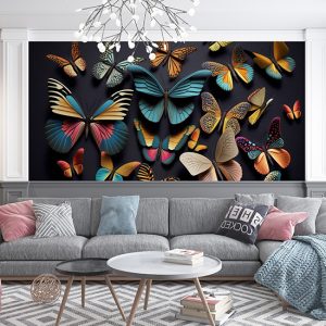 3D Kelebek Koleksiyonu Duvar Kağıdı YH-00330