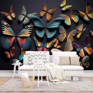 3D Kelebek Koleksiyonu Duvar Kağıdı YH-00330