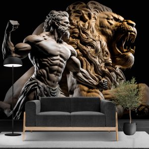 Yunan Mitolojisi Herkül ve Aslanı Duvar Kağıdı YM-00267