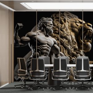 Yunan Mitolojisi Herkül ve Aslanı Duvar Kağıdı YM-00267