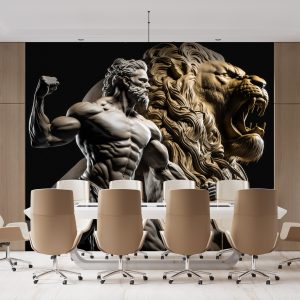 Yunan Mitolojisi Herkül ve Aslanı Duvar Kağıdı YM-00267
