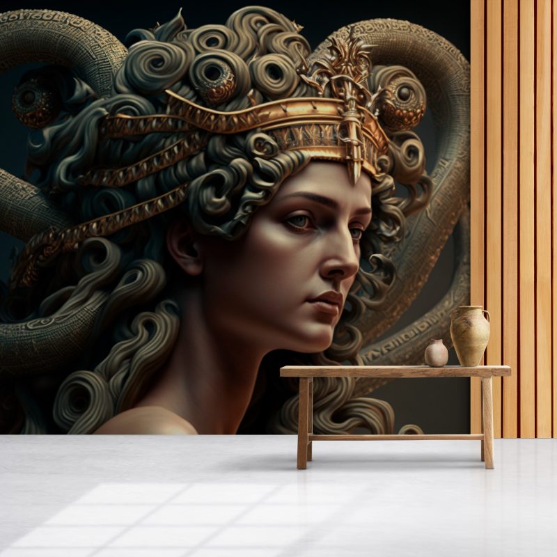 Medusa Mitolojik Duvar Kağıdı YM-00269