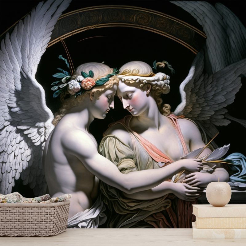 Romalı Aşk Tanrısı Cupid ve Sevgilisi Psyche Duvar Kağıdı YM-00271