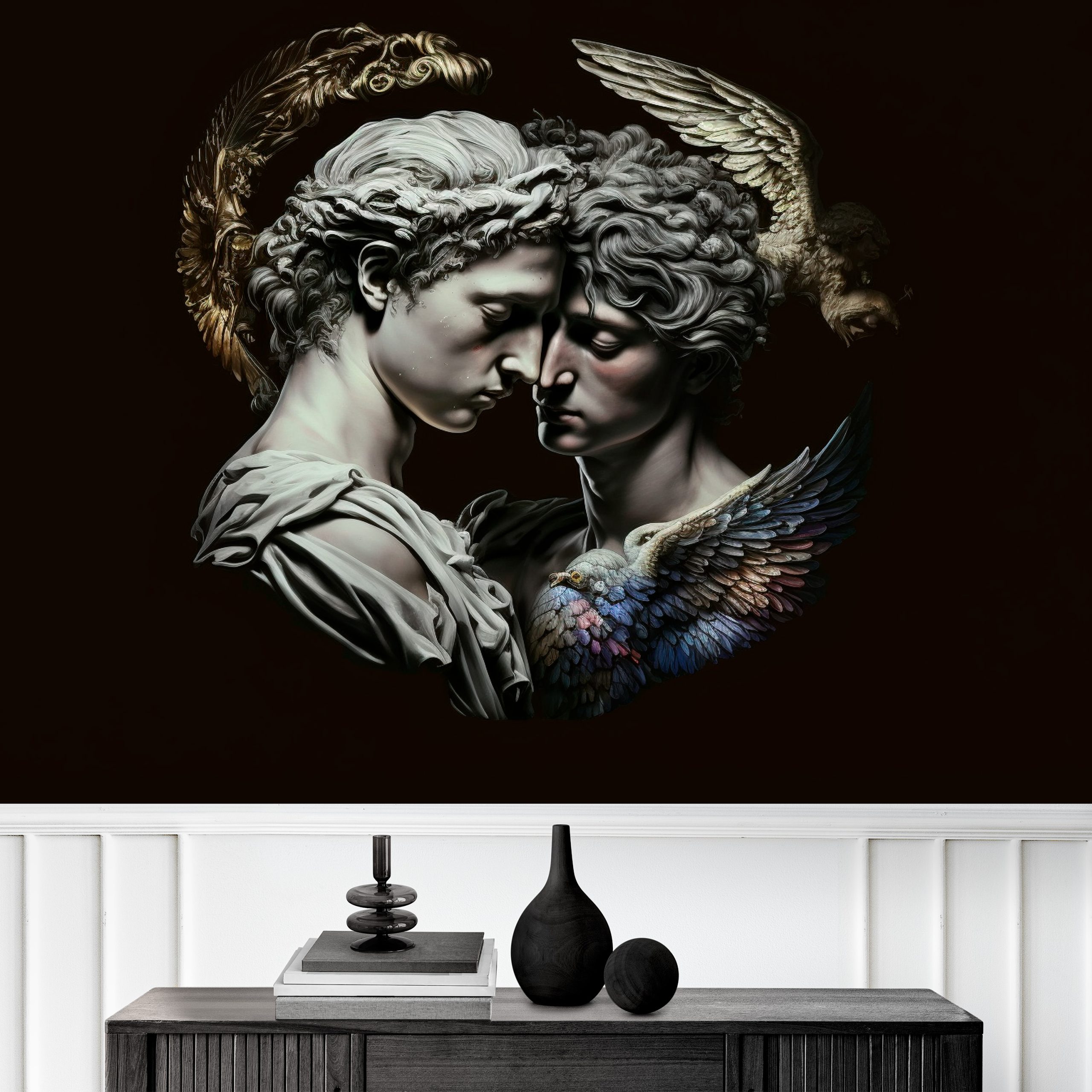 Roma Mitolojisi Cupid ve Sevgilisi Psyche Duvar Kağıdı YM-00274