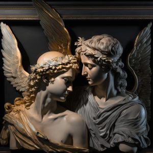 Romalı Aşk Tanrısı Cupid ve Sevgilisi Psyche Duvar Kağıdı YM-00275
