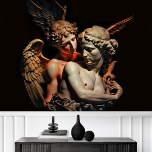 Romalı Aşk Tanrısı Cupid ve Sevgilisi Duvar Kağıdı YM-00276