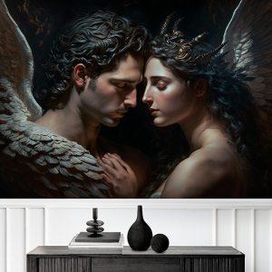 Roma Mitolojisi Cupid ve Sevgilisi Duvar Kağıdı YM-00278