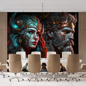 Ares ve Afrodit Yunan Mitolojisi Duvar Kağıdı YM-00287