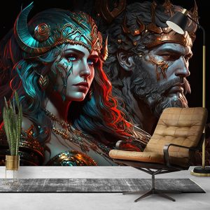 Ares ve Afrodit Yunan Mitolojisi Duvar Kağıdı YM-00287