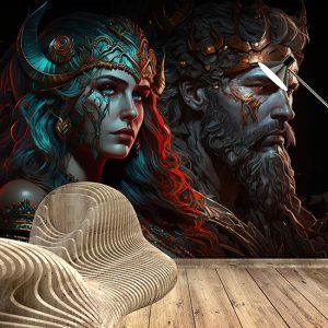 Ares ve Afrodit Yunan Mitolojisi Duvar Kağıdı YM-00287
