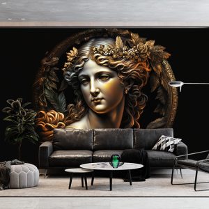 Roma Mitolojisi Altın Renk Venüs Duvar Kağıdı YM-00306