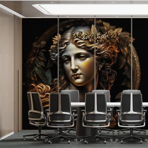 Roma Mitolojisi Altın Renk Venüs Duvar Kağıdı YM-00306