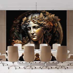 Roma Mitolojisi Altın Renk Venüs Duvar Kağıdı YM-00306