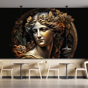 Roma Mitolojisi Altın Renk Venüs Duvar Kağıdı YM-00306