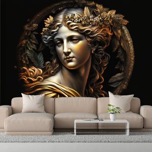 Roma Mitolojisi Altın Renk Venüs Duvar Kağıdı YM-00306
