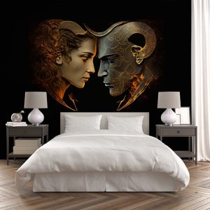 Koç Kadını ve Boğa Erkeği Burçlar Duvar Kağıdı YM-00371