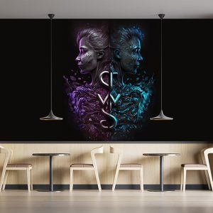 İkizler Kadınları Zodyak Burçları Duvar Kağıdı YM-00374