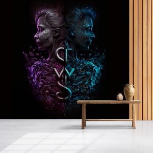 İkizler Kadınları Zodyak Burçları Duvar Kağıdı YM-00374