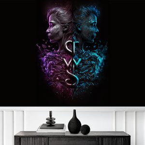 İkizler Kadınları Zodyak Burçları Duvar Kağıdı YM-00374