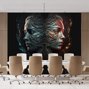 İkizler Kadınları Zodyak Burçları Duvar Kağıdı YM-00375