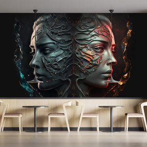 İkizler Kadınları Zodyak Burçları Duvar Kağıdı YM-00375