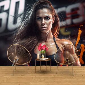Spor Salonu İçin Duvar Kağıtları Fit Kadın YS-00068