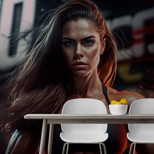 Spor Salonu İçin Duvar Kağıtları Fit Kadın YS-00068