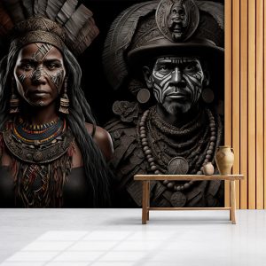 Savaşçı İnka Kadını ve Erkeği Tarihi Duvar Kağıtları YT-00074