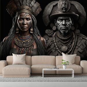 Savaşçı İnka Kadını ve Erkeği Tarihi Duvar Kağıtları YT-00074