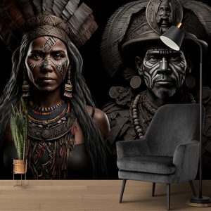Savaşçı İnka Kadını ve Erkeği Tarihi Duvar Kağıtları YT-00074