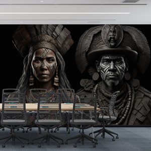 Savaşçı İnka Kadını ve Erkeği Tarihi Duvar Kağıtları YT-00074