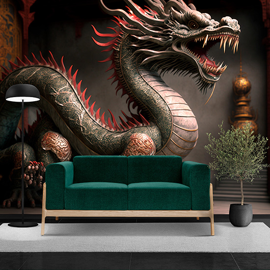 Çin Ejderhası Tarihi Duvar Kağıdı YT-00124