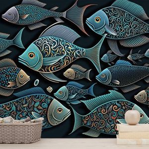 Balık Desenli Çocuk Odası Duvar Kağıdı YCO-00687