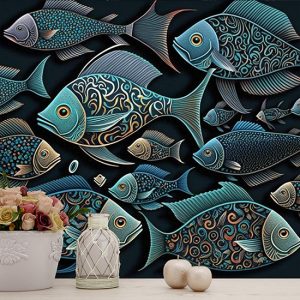 Balık Desenli Çocuk Odası Duvar Kağıdı YCO-00687