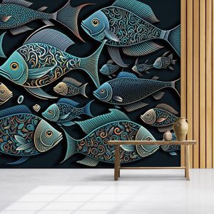 Balık Desenli Çocuk Odası Duvar Kağıdı YCO-00687