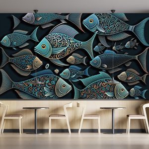 Balık Desenli Çocuk Odası Duvar Kağıdı YCO-00687