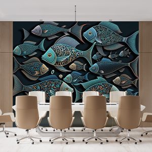 Balık Desenli Çocuk Odası Duvar Kağıdı YCO-00687