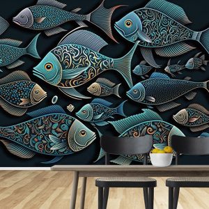 Balık Desenli Çocuk Odası Duvar Kağıdı YCO-00687