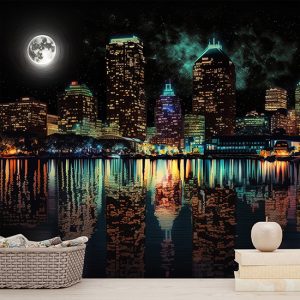 Boston Gece Manzarası Harika Duvar Kağıtları YD-00534