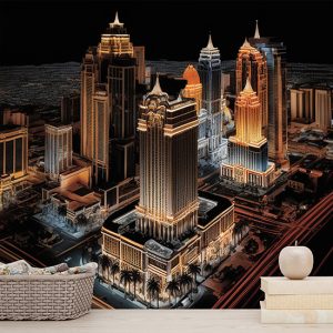 Las Vegas Harika Şehir Manzarası Duvar Kağıtları YD-00541