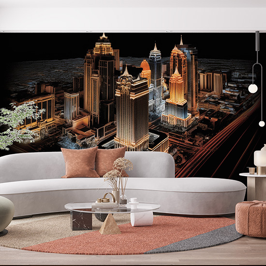 Las Vegas Harika Şehir Manzarası Duvar Kağıtları YD-00541