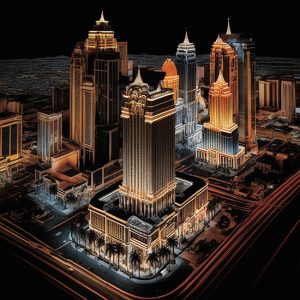 Las Vegas Harika Şehir Manzarası Duvar Kağıtları YD-00541